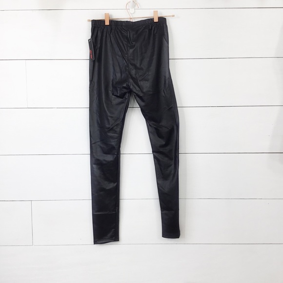 shosho Pants - Shosho shiny black PU leather leggings